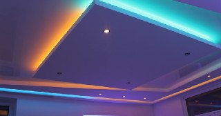 Натяжной потолок с подсветкой Ахтубинск, цена от 2121 руб.